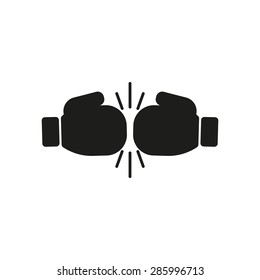 The boxing icon. Sport symbol. Flat Vector illustration