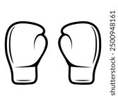 Boxing icon vector. Boxing gloves illustration sign. Sports symbol or logo.