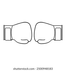 Boxing icon vector. Boxing gloves illustration sign. Sports symbol or logo.