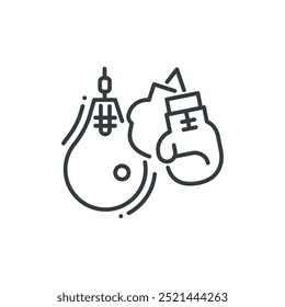 Boxing icon, Boxing vector illustration
