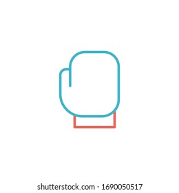 boxing icon vector illustration. bxing icon vector with two color line style design