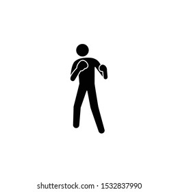 Boxing icon.  Vector illustration can be used for topics like sport, training center