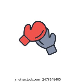 boxing icon. vector.Editable stroke.linear style sign for use web design,logo.Symbol illustration.