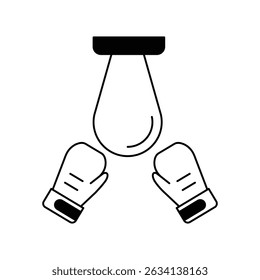 Boxsymbol mit weißem Hintergrund, Vektorgrafik