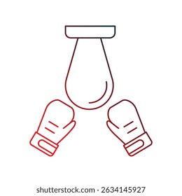 Icono de boxeo con fondo blanco Vector Ilustración de stock