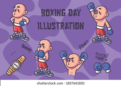 Boxing illustration. file vector editable