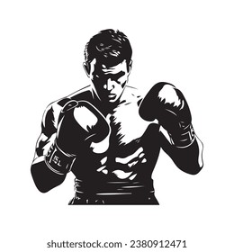 Boxing Image Vector, Illustration, Art, Design