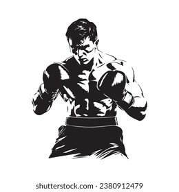 Boxing Image Vector, Illustration, Art, Design