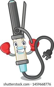Boxing iron curling isolated in the mascot