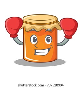 Boxing jam character cartoon style