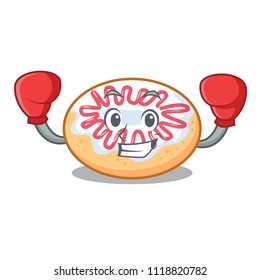 Boxing jelly donut character cartoon