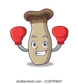 Boxing king trumpet mushroom character cartoon