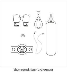 boxing kit. illustration for web and mobile design.