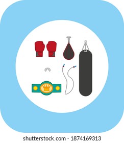boxing kit. illustration for web and mobile design.