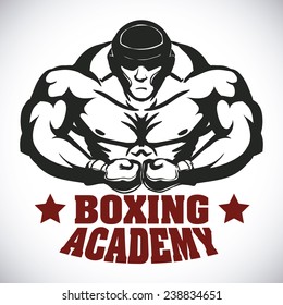boxing label design, vector illustration eps10 graphic 