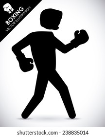 boxing label design, vector illustration eps10 graphic 