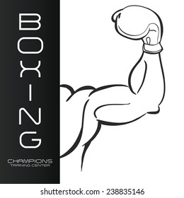boxing label design, vector illustration eps10 graphic 