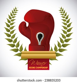 boxing label design, vector illustration eps10 graphic 