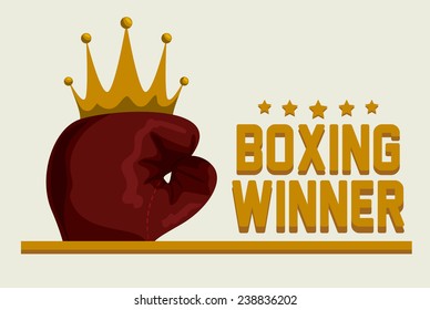 boxing label design, vector illustration eps10 graphic 
