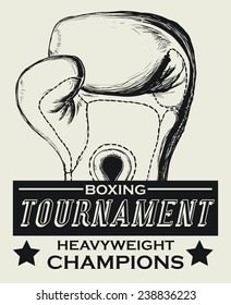 boxing label design, vector illustration eps10 graphic 