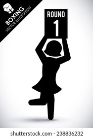 boxing label design, vector illustration eps10 graphic 
