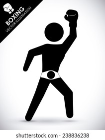 boxing label design, vector illustration eps10 graphic 