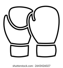 boxing line icon design. boxing thin black outline symbol vector illustration. editable stroke icon on transparent background.