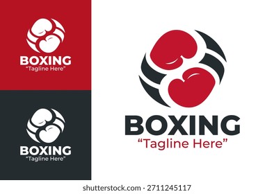 Logotipo de boxe negrito Combat Athlete Emblem