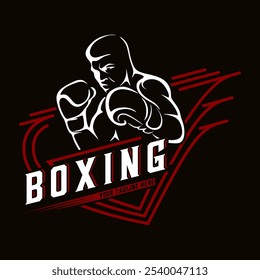 boxing logo. with boxer's icon, for boxing kleb