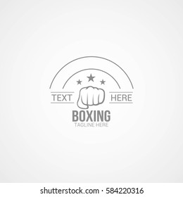Boxing Logo Design Template. Vector Illustration