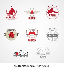 Boxing Logo Design Template. Vector Illustration