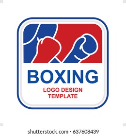 Boxing logo design theme.
Hand drawn boxer silhouette .