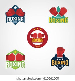 boxing logo design vector