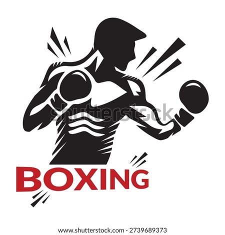 Boxing logo design vector template, muay thai kick boxing logo vector.