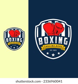 Boxing logo, emblem collection, design template