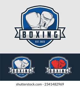 Boxing logo, emblem collection, design template