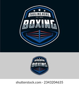 Logo de boxeo, colección de emblemas, plantilla de diseño