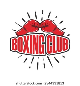 Plantilla de diseño de colección de emblemas de boxeo, logotipo de club de boxeo