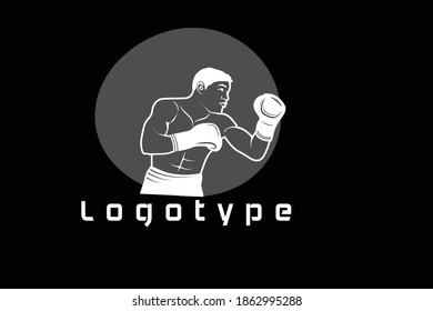 boxing logo image with black background colors