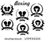 Boxing logo. And isolated boxing on white background