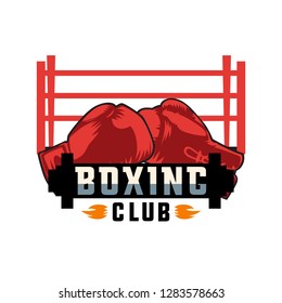 boxing logo on white background, vector illustration