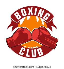 boxing logo on white background, vector illustration