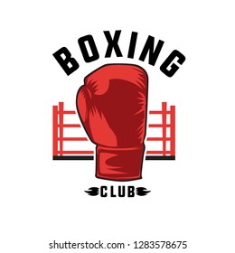 boxing logo on white background, vector illustration