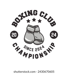 Boxing Logo sign badge isolated. Boxing logo with white background vector design