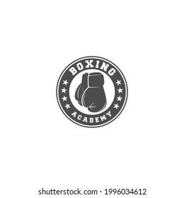 Boxlogo. Boxsport-Vektorgrafik auf weißem Hintergrund