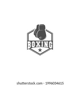 boxing logo. Boxing sport vector in white background