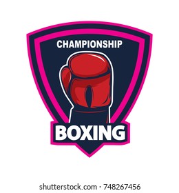 Boxing logo template