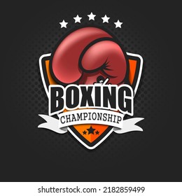Boxing Logo Template Design Boxing Logo Stock Vector (Royalty Free ...