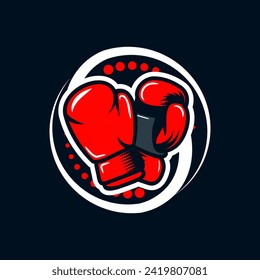 Boxing logo template design. Boxing logo. Vintage Style. Vector illustration on isolated background. Boxing sport vector