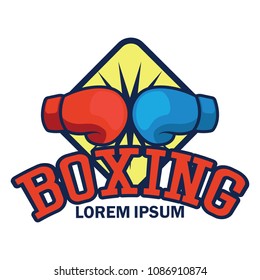 boxing logo with text space for your slogan / tag line, vector illustration